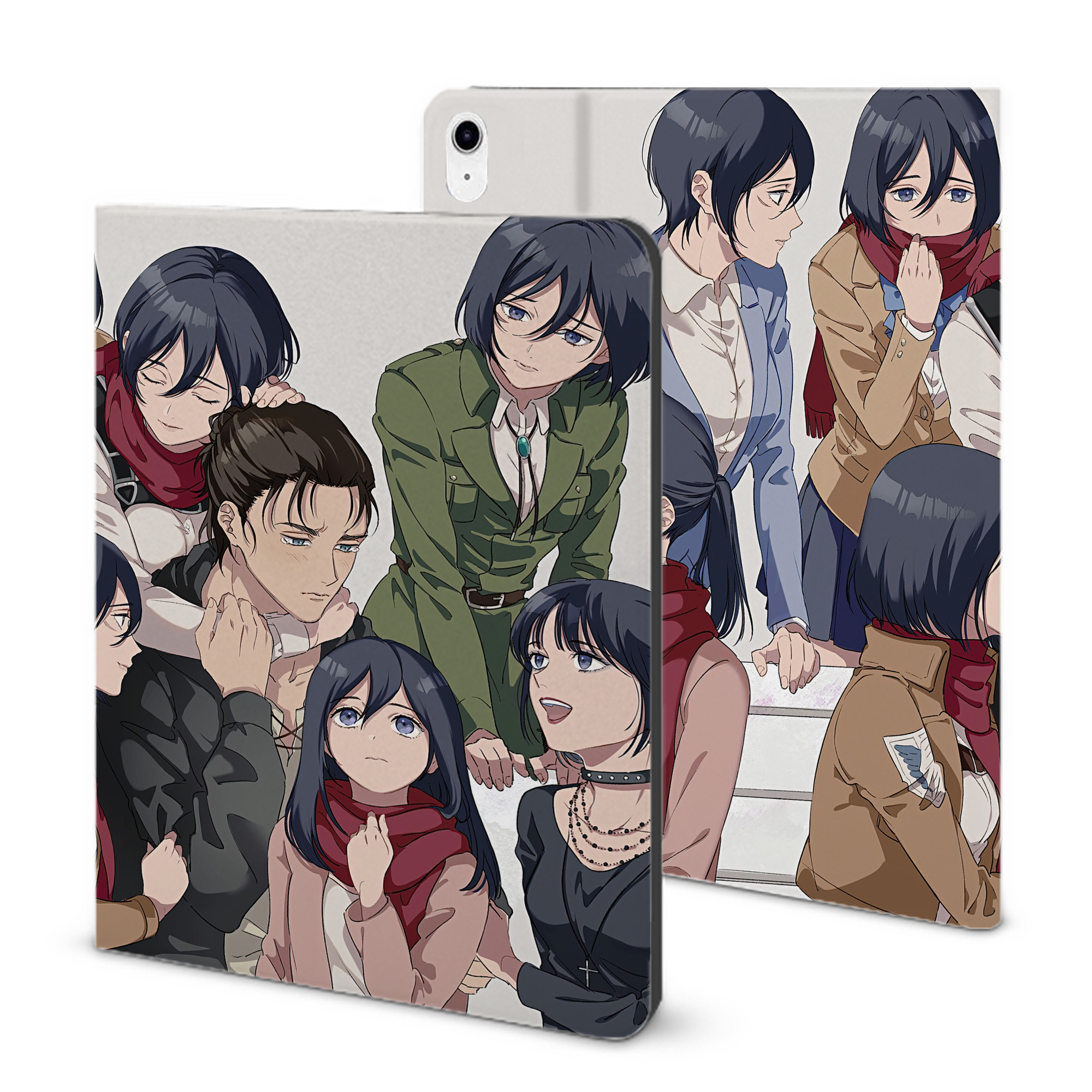 （画像用） 進撃の巨人 Attack on Titan IPad ケース ブック型 PUレザー TPU 耐衝撃 軽量 薄型 ペン収納なし 全面保護 IPad 各モデル対応